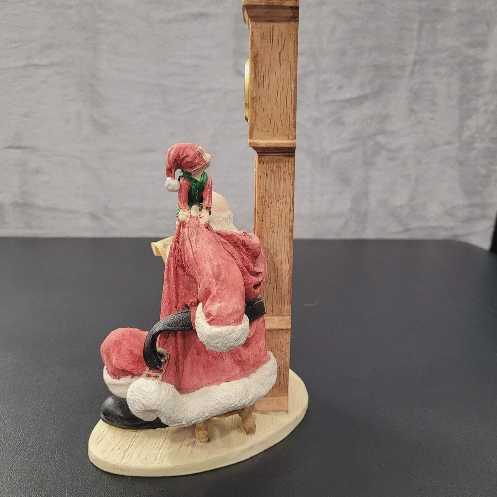 Howard Miller Christmas Clock Checkin It Twice 1995‎ Limited Edition Vtg Santa